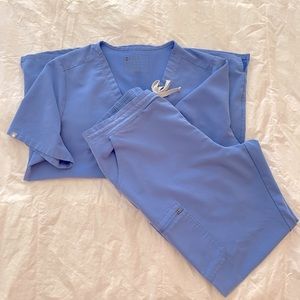 Figs Ciel Blue Scrubs Set